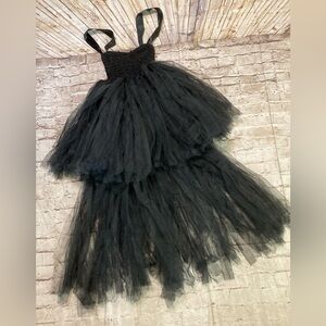 🎃 NWT girls (kids) black costume tutu skirt Straps dress 12 T kids